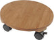 Nature - planttrolley met wieltjes - ø30cm - l - bamboe composiet