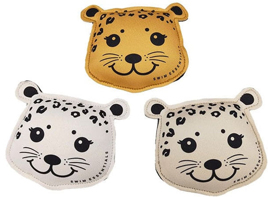 Swim essentials - opduikspeelgoed - 17 x 17 cm - meerkleurig - luipaard - 3 stuks