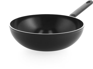 Bk easy induction wokpan 30cm - 4.2l - pfas-vrije antikleeflaag - wokpan inductie - keramische wokpan - ovenbestendig tot 160°c - koudgrepen - zonder deksel - zwart
