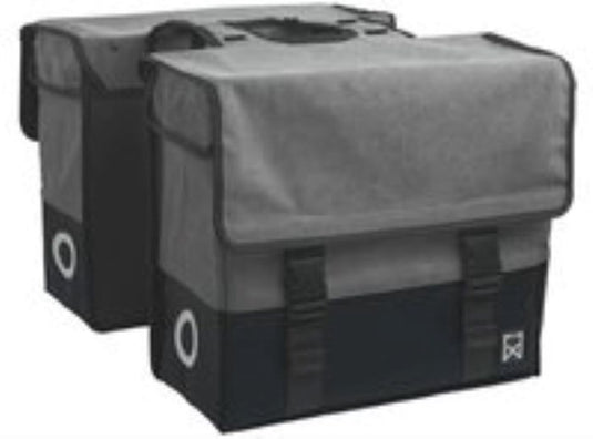 Willex - dubbele canvas plus - 30 liter - universele bevestiging - extra sterk - grijs matzwart