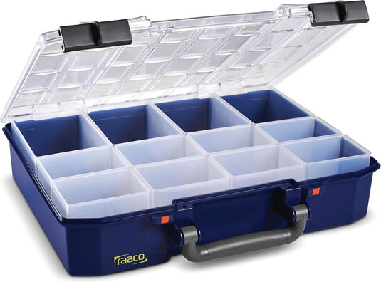 Raaco assortimentsdoos - carrylite 80 - met 12 inzetbakjes - 278 x 337 x 79 mm - 144551