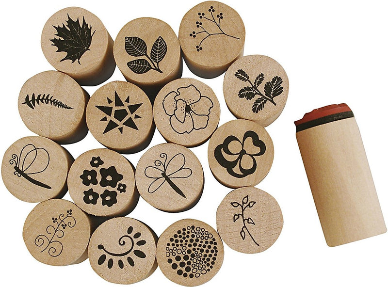 Load image into Gallery viewer, Creativ company deco art stempels bloemen en bladeren, 15dlg.
