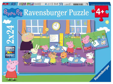 Ravensburger puzzel peppa pig - twee puzzels - 24 stukjes - kinderpuzzel
