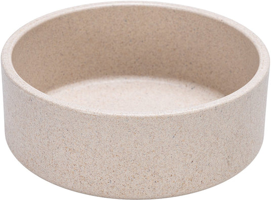 Designed by lotte noor voerbak hond - eetbak drinkbak - vaatwasserbestendig - bamboe - beige - 12 cm