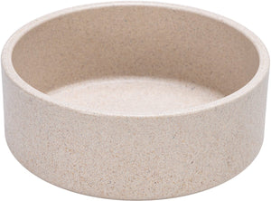 Designed by lotte noor voerbak hond - eetbak drinkbak - vaatwasserbestendig - bamboe - beige - 12 cm