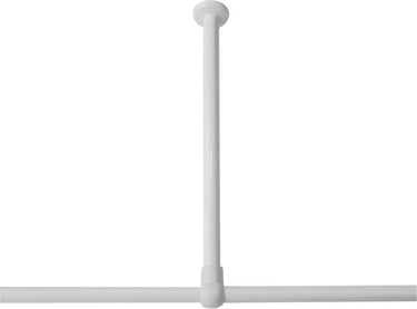 Sealskin seallux - plafondsteun voor douchegordijnstang 60 cm - wit