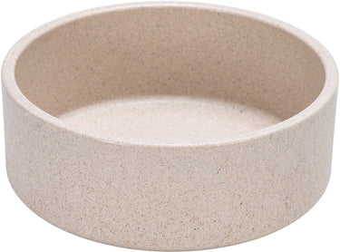 Designed by lotte noor voerbak hond - eetbak drinkbak - vaatwasserbestendig - bamboe - beige - 14 cm