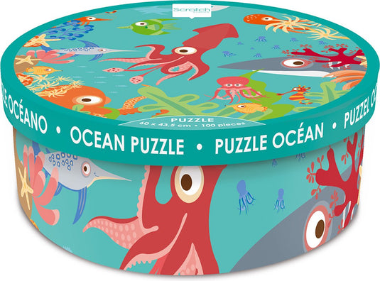 Scratch puzzel - oceaan - 43.5x60cm - 100 stukjes - 5 jaar
