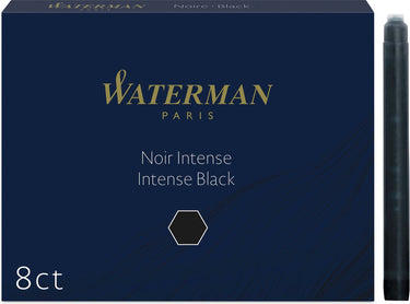 Waterman -vulpeninktpatronen | lang international | intense black | 8 inktpatroon