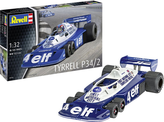 Revell modelbouwpakket militaire voertuigen - 07741 tyrrell p34 2 - 6 wieler - formule 1 auto plastic - 1:32 - modelbouw