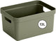 Sunware sigma home opbergbox 13l - 35x24.6x18.3 cm - donkergroen