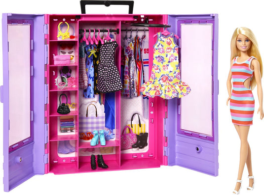 Barbie super kledingkast - pop - kleertjes