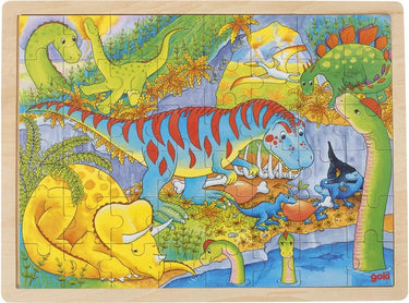 Goki houten legpuzzel - dino's, 48st.