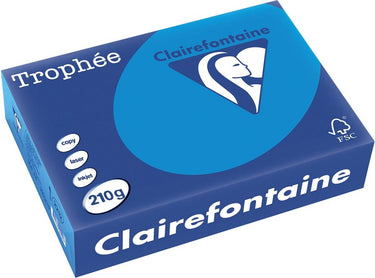 Clairefontaine trophée intens, gekleurd papier, a4, 210 g, 250 vel, turkoois