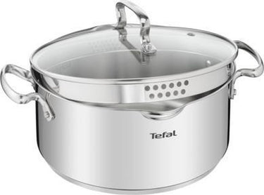 Tefal duetto+ kookpan - 24 -rond - roestvrijstaal
