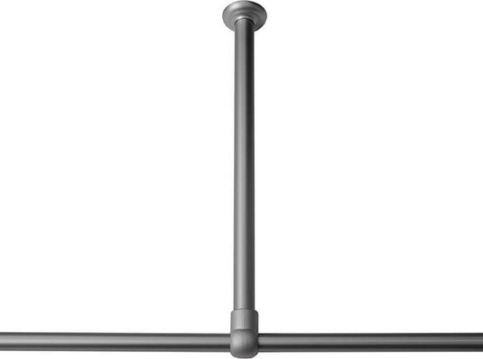 Sealskin seallux - plafondsteun voor douchegordijnstang 60 cm - rvs - mat aluminium