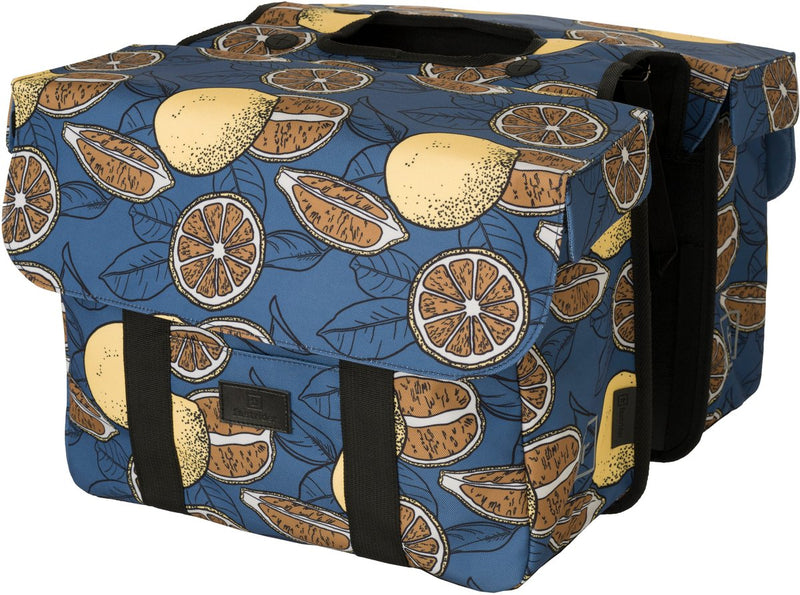 Load image into Gallery viewer, Fastrider nyla - dubbele fietstas - 32l - waterafstotend recycled polyester - mik systeem - geel - reflectie - regenoren
