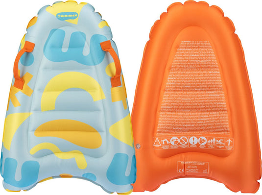 Waimea bodyboard - opblaasbaar - kinderen - blauw oranje - ca. 70 x 50 cm