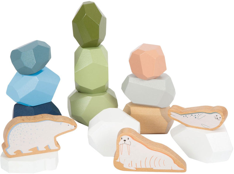 Load image into Gallery viewer, Small foot - houten balansstenen arctic, 11dlg.
