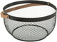 Secret de gourmet fruitschaal - zwart - metaal - 29 cm - met handvat - rond - fruitmanden - draadmand
