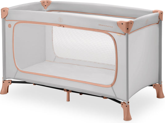Hauck dream n play plus - campingbedje - extra grote doorgang - dusty cork