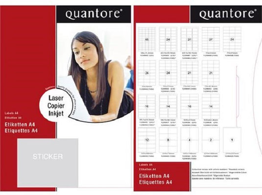 Quantore huismerk printeretiketten 105x37mm