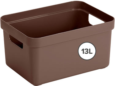 Sunware sigma home opbergbox 13l - 35x24.6x18.3 cm - bruin