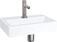 Differnz flat fonteinset - keramiek - kraan recht mat chroom - 38 x 24 x 7 cm
