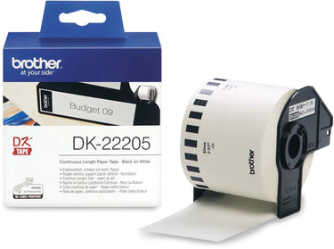 Brother dk-22205 continue length tape: 62mm - thermal paper - white (30.48m) - 1 stuk