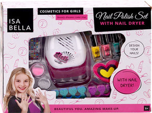 Johntoy visabella isabella nagellakset - speelgoedmake-up - met nageldroger - 33 x 25,5 x 6,5 cm