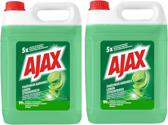 Ajax allesreiniger - limoen geur- 2 flessen x 5l