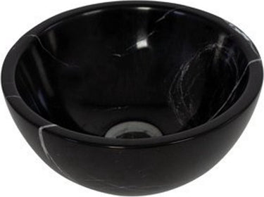 Plieger mini round waskom - 26x26x12cm - marmer zwart