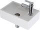 Plieger houston fonteinset – fonteinset toilet – fonteinset rechts – incl. kraan sifon - keramiek - wit