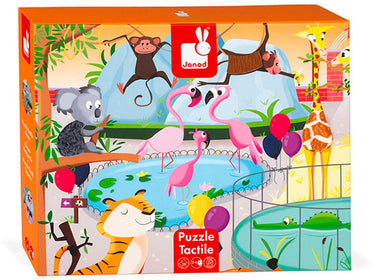 Janod - voelpuzzel - een dag in de dierentuin - 20 grote stuks