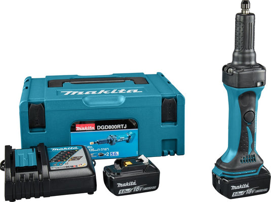 Makita dgd800rtj accu rechte slijper | 18v 5.0ah - dgd800rtj