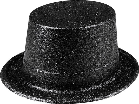 Boland - hoed glitter zwart - 57 - volwassenen - unisex - glitter and glamour