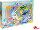 Lisciani - stitch - double face - puzzel maxifloor - 24 stukjes