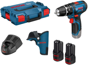 Bosch professional gsb 12v-15 - accu schroefklopboormachine - incl 2 gba 12v x accu (2.0 ah) - gal 12v-40 lader - holster - l-boxx