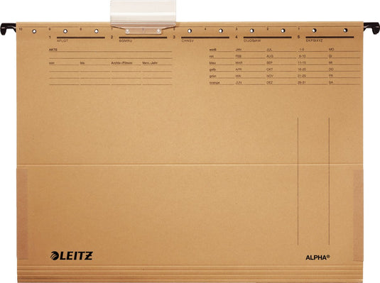 Leitz hangmap alpha din a4 naturel-bruin 19160000 1 stuks