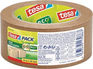 Tesa verpakkingstape 56000 eco papier ultra strong 50mmx25m | 6 stuks