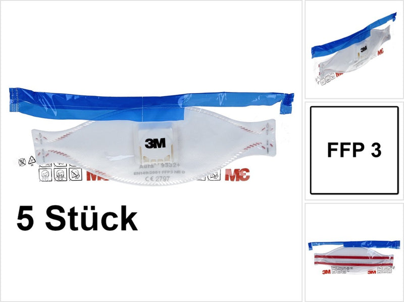 Afbeelding laden in galerijviewer, 3m aura comfort cool flow stofmasker, ffp3, met ventiel, pak van 5 stuks
