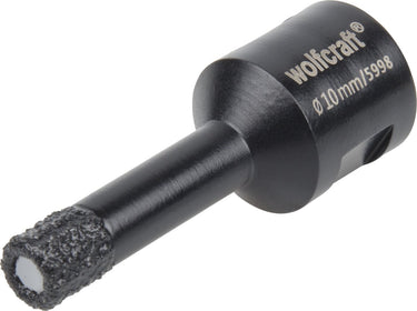 Wolfcraft - diamantboor 10mm voor haakse slijper - tegelboor 10 mm - diamant gatenzaag - 5998000