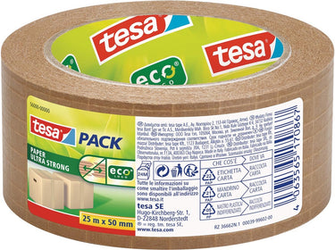 Tesa verpakkingstape 56000 eco papier ultra strong 50mmx25m | 6 stuks
