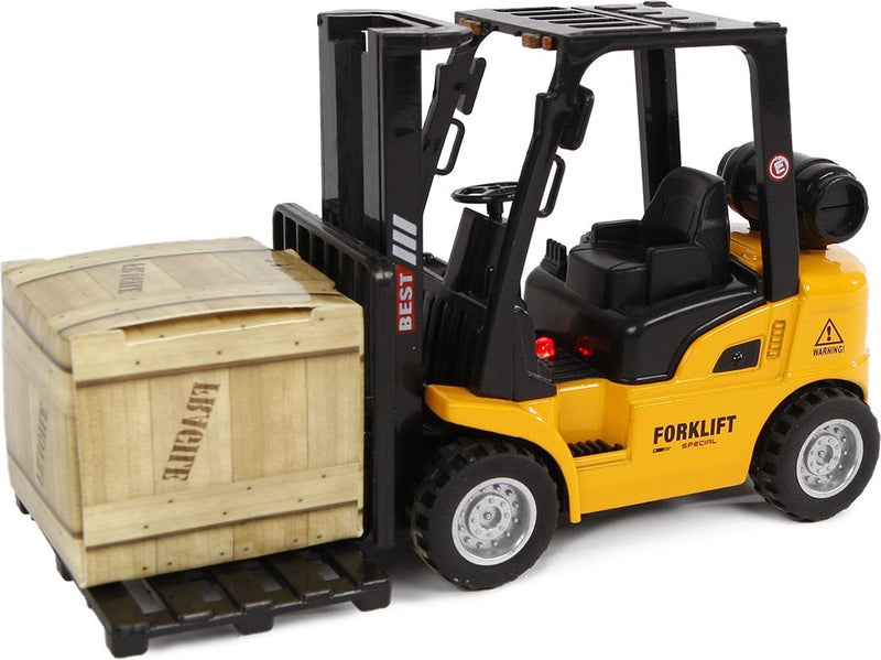 Load image into Gallery viewer, 2-play vorkheftruck pull-back - met licht en geluid - 14 cm - vanaf 4 jaar
