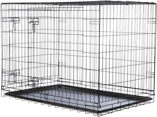 Trixie hondenkennel - inklapbaar, zwart - 109x71x79 cm, met veiligheidssloten, kunststof schuiflade