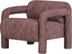 Woood lenny fauteuil - dessin - bordeauxrood - 65x76x82