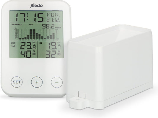 Alecto ws-1200 - professioneel weerstation met draadloze buitensensor - 3-in-1