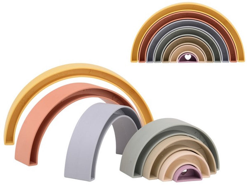 Load image into Gallery viewer, Johntoy happy world bio plastic stapel regenboog
