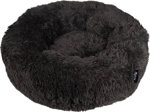 District 70 fuzz donut hondenmand - donker grijs - large ø 80 cm l