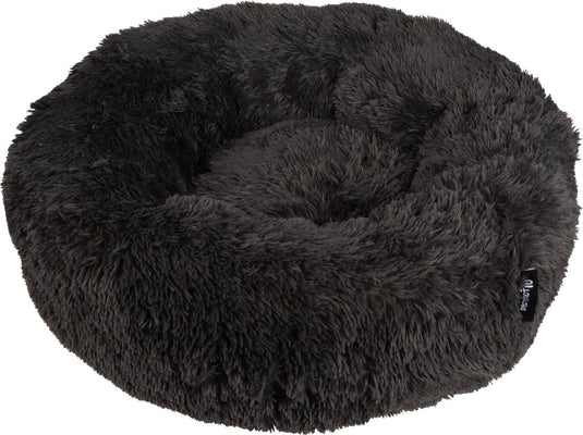 District 70 fuzz donut hondenmand - donker grijs - large ø 80 cm l